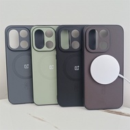 Luxury Matte Plain Skin Magnetic Phone Case For Oneplus one plus 1+ 15 13 13R 13T 12R Matte Full Cam