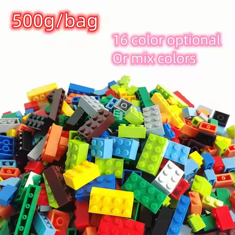 Building Blocks Brick Cargo In Bulk 500g 300pcs 16Color Children's Toys Compatible Lego Hybrid Small