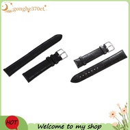 18mm Watch Bracelet Black PU Leather Alloy Buckle Strap Watch & 20mm Black Veritable Leather Bracele