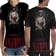 Annabelle Doll Horror T-shirt Fullprint Unisex Casual Polyester Jersey Material [PO 3 DAYS]