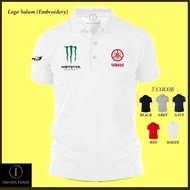 Polo Clic T Shirt Sulam Yamaha Tech3 MotoGP Motorcycle Motosikal Superbike Racing Team M-3XL