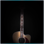 [fixory] Guitar Fret Markers Bass Fretboard White Decal DIY Stickers Cross Style