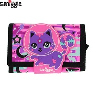 Australia Smiggle High Quality Original Children's Wallet Girls Rose Red Space Cat Card Bag Three Layer Clutch Kawaii Coin purse