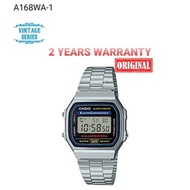 [2YEARS WARRANTY] Casio A168WA-1 Standard Youth Digital Sport A168WA-1WDF A168W A168WA A168WA1W UNIS