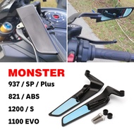 for DUCATI Monster 937 Accessories Stealth Mirrors Monster1200 Adjustable Winglet Monster821 Monster