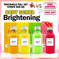 TEMYRACLE Body Scrub Brightening , Merdeka Lip Scrub, Cushy Lip Balm, Coffee Scrub, Detox Mask READY