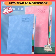 2026 Year Diary Soft Emboss Cover Diary Planner One Day A Page Buku Diari Buku Catat Appointment Boo