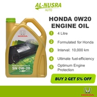 HONDA 0W20 ENGINE OIL 4L MINYAK HITAM FULLY SYNTHETIC 0W-20 MINYAK ENJIN  (CITY / CIVIC / CRV / ACCORD / JAZZ / HRV)