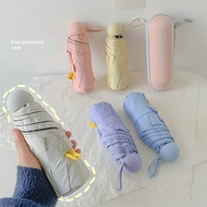 payung lipat Payung Mini Payung Vinyl Sun Payung Pelindung Matahari UV Hujan Hujan Dwi-guna Payung P