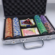 200 Led Set Texas Texas Baccarat Clay Silver Chip Poker Crown Token Chip Poker Mahjong HZNB