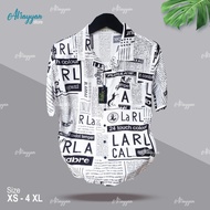 Promo Besar Alrayyan Store - Kemeja Hawai Rayon Motif Newspaper Lengan Pendek Men And Women Baju San