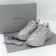 Balenciaga 巴黎世家 Triple S 銀色金屬色 復古老爹鞋 休閒鞋 EU38