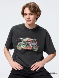男裝 水洗印花T恤Honda1 355843