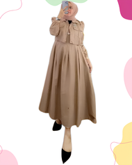 Baju Trend Kekinian ARASYA DRESS BC TOYOBO LD 110 XL BUSUI Gamis Dress Kondangan Model Terbaru Gamis