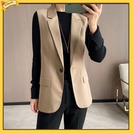 athena|  Women Blazer Lady Blazer Stylish Sleeveless Women's Blazer Coat Long Vest Suit Jacket for Southeast Asian Fashionistas