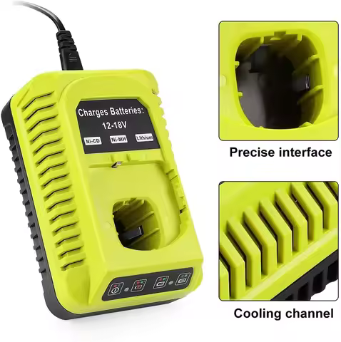 P117 12V-18V MAX Charger Replacement for Ryobi Battery Charger Compatible for Ryobi ONE Lithium NiCa