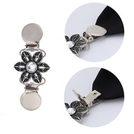 Sweater Clip Brooch Women Fashion Vintage Floral Pattern Clothing Decorative Cardigan Shawl Clamp Duck-mouth Pin Clip