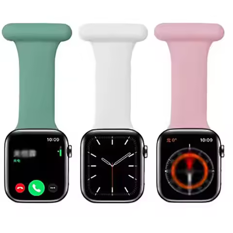 New Silicone Brooch Strap for Apple Watch 7/6/5/4/3/2/1 Generation 42/44/45mm Universal Doctor Nurse