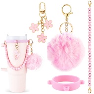 Strawberry Cherry Pendant Pearl String Hand Rope stanley Cup Lanyard stanley Cup Accessories