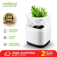 Nobico Air purifier For Home And Room with hepa filter and uvc light sterilizer virus Green plant Cultivation DIY portable personal anion disinfectant machine PM2.5 Mini Desktop with Aromatherapy Diffuser oil[Lifetime free filter]