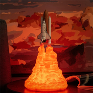 【Glistening shop】 T19C 3D Printed Spaceship Table Lamp Bedside Lamp LED Night Light Christmas Childr