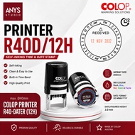 [Custom Made] COLOP (R40D/12H) Printer R40-Dater 12 Hours Self-Inking Stamp