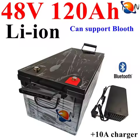 waterproof lithium 48V 120AH li ion battery With BMS for 5000W 7000W UPS scooter EV boat Solar inver