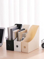 1個可折疊桌面收納盒,書立和文件支架,適用於辦公室用品