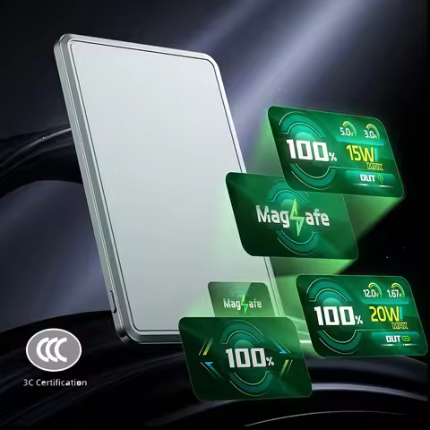 5000/10000mAh｜CCC Power Bank TFT Screen｜Magnetic 15W Wireless Charging｜Portable for iPhone 16 15 14 