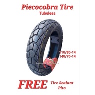 ♞Piecocobra Dual Sport Tubeless Tires for ADV, AEROX 110/80-14, 140/70-14