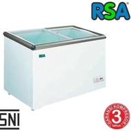 Chest Freezer RSA XS320/Freezer box tutup kaca sliding RSA XS-300liter