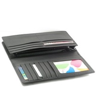 經典男長夾真皮皮夾 12卡相片零錢袋 黑/褐 付費客製刻字