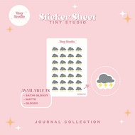 Stormy Weather Sticker, Icon Sicker, Aesthetic Journaling, Mini Sticker Sheet