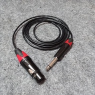 kabel mic Jack Akai 6,5mm mono to xlr female 3pin 2 meter full