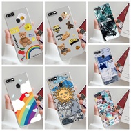 Oppo F9 F 9 OppoF9 Case Clear Cute Pattern Soft Silicone TPU Casing Oppo F9 Phone Case Back Cover