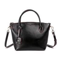 Royal Bagger กระเป๋าสะพายข้างกระเป๋าถือ6907กระเป๋าถือแฟชั่นหนังวัวแท้สะพายไหล่ความจุมาก