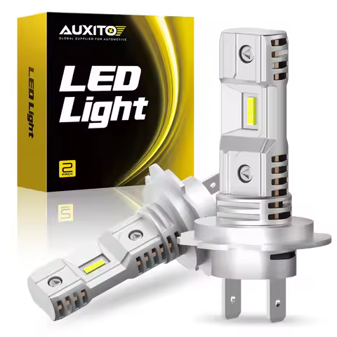 2Pcs AUXITO Q10 H7 LED Bulb Fanless Auto Headlight Super Bright White Xenon 6500K 12V CSP For Car Li