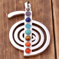 【Trusted】 Ayliss 1 Pc Cho Ku Rei 7 Chakra Beads Reiki Healing Pendant Necklace Energy Yoga Pendant J