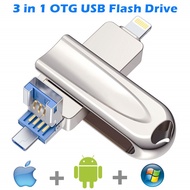 OTG USB Flash Drive สำหรับ iPhone 11 ไดรฟ์ปากกา 256GB 128GB 64GB 32GB 16GB Android Memory Stick Micro Photostick USB3.0