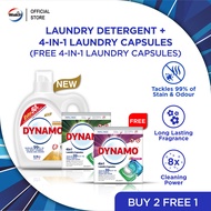 [BUY 2 FREE 1] DYNAMO Laundry Detergent Anti-bacterial 3.9kg + DYNAMO 4in1 Laundry Capsules 3X Odor 