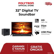 POLYTRON Digital LED TV 32 Inch Cinemax Soundbar Garansi 5th HDMI,USB PLD 32BV1558