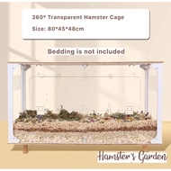 80cm Acrylic Hamster Cage (slightly defective) Super Large Four-Sided Acrylic Hamster Cage (slightly defective))