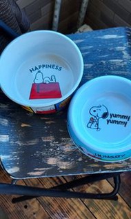 Snoopy陶瓷/膠。。飼料碗