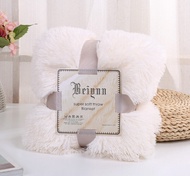 200x230cm For Queen/King Size Blankets Soft Fluffy Blankets Long Hair Solid Color Blankets Coral Fle