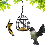 Lanlan Bird Feeder Iron Hanging Fat Ball Holder Bird Treat Box Feeding Tools For Finch Sparrow Robin Wild Birds