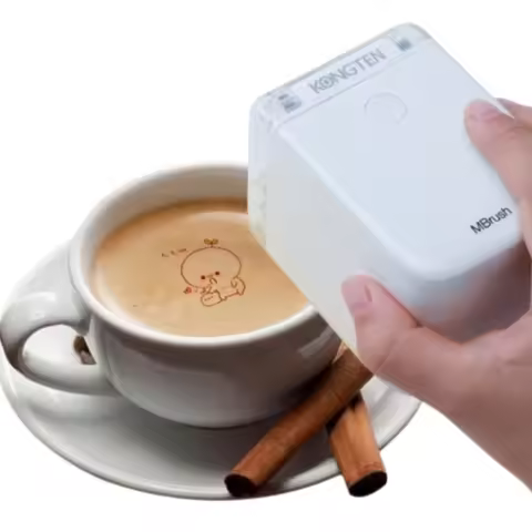 Mbrush Edible Ink Portable Inkjet Handheld Logo Food Coffee Bread Cake Wifi Connected Mini Printer