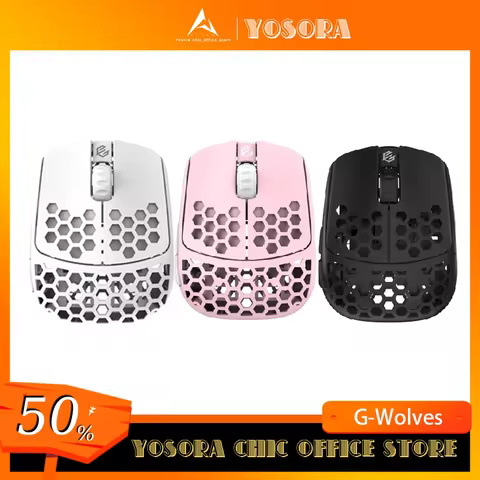 G-Wolves Hsk Pro 4k/Ace Mouse Wireless Paw3395 Hollow Out Customization Type-C Mouse E-Sports Game M