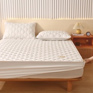 Raw Cotton And Soybean Fibre Fitted Bedsheet  Plain Color Solid Color Single Queen King Size Mattress Protector
