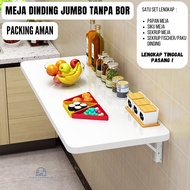 Furnitureku.id Wall-Mounted Wooden Folding Table Without Drilling 120x40 100x50 100x40 Work Study Ta