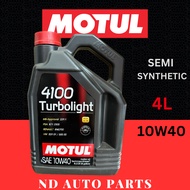 MOTUL 4100 Turbolight 10W40 (4L) Diesel Petrol Engine Oil